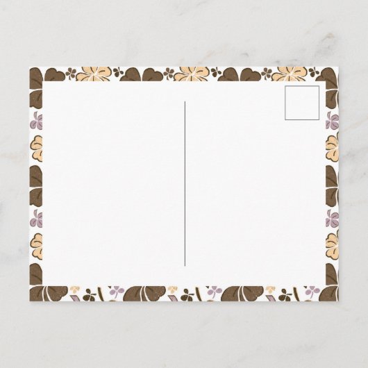 Roze klaver Shamrock Pattern St. Patrick's Day Briefkaart (Achterkant)