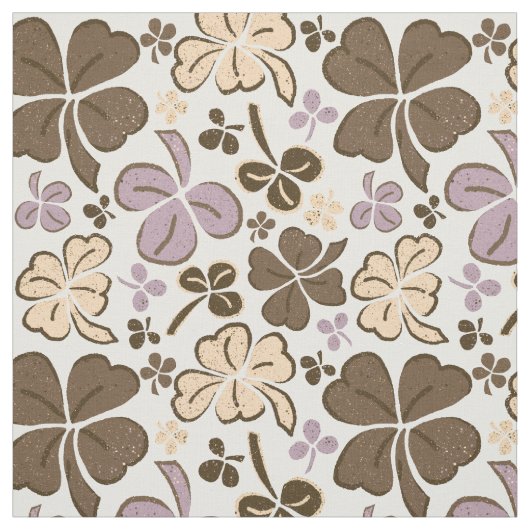 Roze klaver Shamrock Pattern St. Patrick's Day Stof (Swatch)