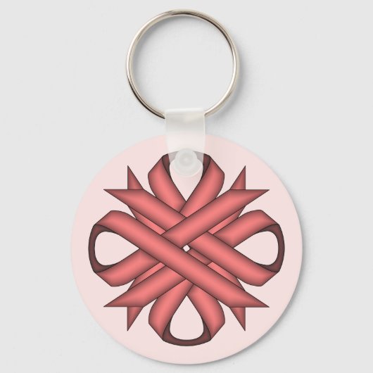 Roze klaver sleutelhanger (Voorkant)