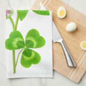 Roze klaver theedoek (Quarter Fold)