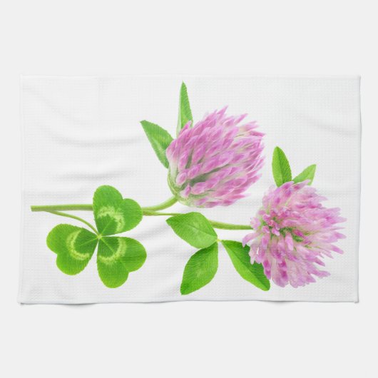 Roze klaver theedoek (Horizontaal)