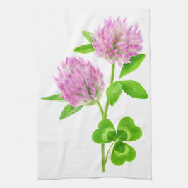 Roze klaver theedoek