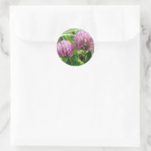 Roze klaver Wilde bloem - Trifolium pratense Ronde Sticker (Tas)