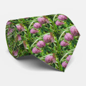 Roze klaver Wilde bloem - Trifolium pratense Stropdas (Opgerold)