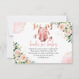 Roze kleding Boeken voor baby kaart