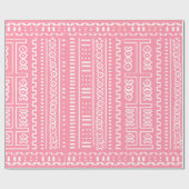 Roze kleding patroon cadeaupapier (Vlak)