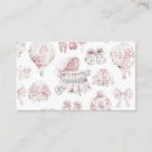 Roze Kleding Toile De Jouy Boeken voor Baby Informatiekaartje (Achterkant)