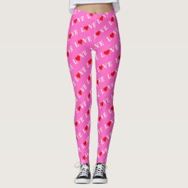 Roze kleed en hartmeisjes Modern Elegant Leggings