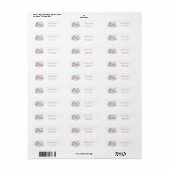 Roze Klein Pompoen Adres Etiket (Full Sheet)