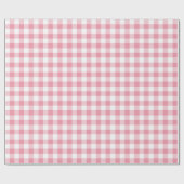Roze Kleine 1 Inch Gingham Check Cadeaupapier (Vlak)