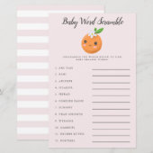Roze kleine Baby Word Scramble Game (Voorkant / Achterkant)