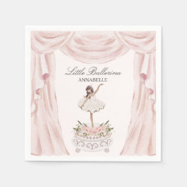 Roze Kleine Ballerina Baby shower of Verjaardag Servet