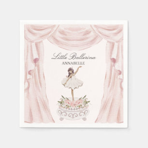 Roze Kleine Ballerina Baby shower of Verjaardag Servet