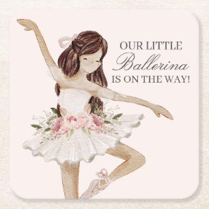 Roze Kleine Ballerina Borden Ballet Party Decor Kartonnen Onderzetters