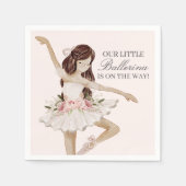 Roze Kleine Ballerina Borden Ballet Party Decor Servet (Voorkant)