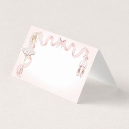 Roze Kleine Ballerina Place Card Party Decor Kaart