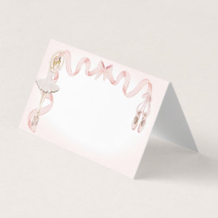 Roze Kleine Ballerina Place Card Party Decor Kaart