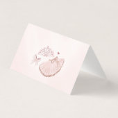 Roze Kleine Ballerina Place Card Party Decor Kaart (Achterkant)
