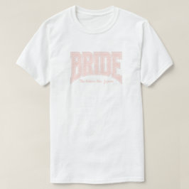 Roze Kleine Bloemige BRUID Verlovings- T-shirt