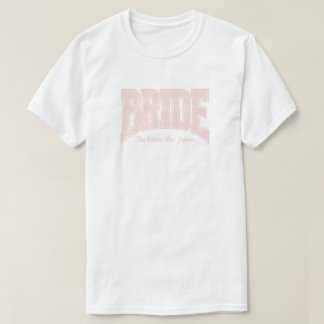 Roze Kleine Bloemige BRUID Verlovings- T-shirt