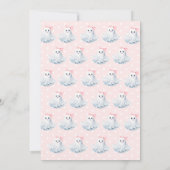 Roze Kleine Boo Baby Meisje Douche Bedankt Kaarten (Achterkant)