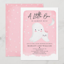 Roze kleine Boo Shower Halloween Ghost Baby shower