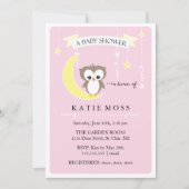 Roze kleine boomkorren | Uitnodiging tot Baby show (Voorkant)