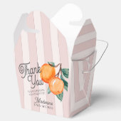 Roze Kleine Cutie Citrus Baby shower Gable Bedankdoosjes (Geopend)