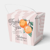Roze Kleine Cutie Citrus Baby shower Gable Bedankdoosjes (Achterkant)
