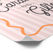 Roze Kleine Cutie Citrus Kaarten & Geschenken Poster (Hoek)