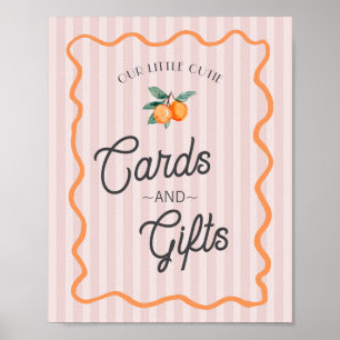 Roze Kleine Cutie Citrus Kaarten & Geschenken Poster