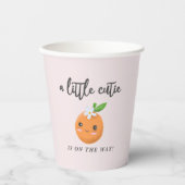 Roze Kleine Cutie Meisje Baby shower Papieren Bekers (Voorkant)
