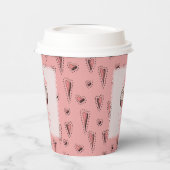 Roze Kleine Cutie Pie Herfst Baby Meisje Douche Papieren Bekers (Links)