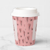 Roze Kleine Cutie Pie Herfst Baby Meisje Douche Papieren Bekers (Rechts)