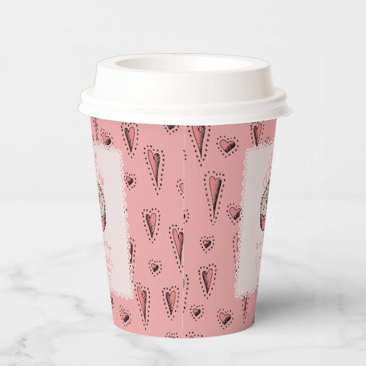 Roze Kleine Cutie Pie Herfst Baby Meisje Douche Papieren Bekers (Rechts)