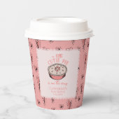 Roze Kleine Cutie Pie Herfst Baby Meisje Douche Papieren Bekers (Voorkant)
