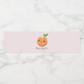 Roze Kleine Cutie Thema Sinaasappels Baby shower Waterfles Etiket (Enkel label)