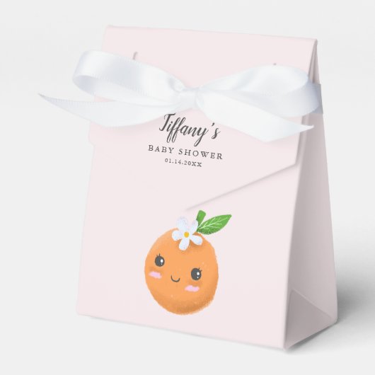 Roze Kleine Cutie Theme Baby shower Bedankdoosjes (Voorkant Zijde)