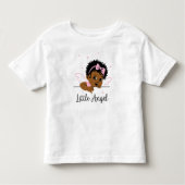 Roze kleine engel vleugels Afro-Amerikaanse baby m Kinder Shirts (Voorkant)