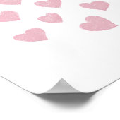 Roze kleine hartjes poster (Hoek)