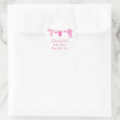 Roze Kleine Kleding Baby shower Stickers (Tas)