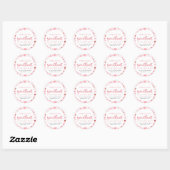 Roze Kleine Liefje Valentijnsdag Baby shower Ronde Sticker (Vel)