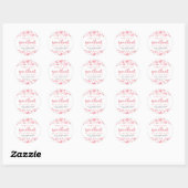 Roze Kleine Liefje Valentijnsdag Baby shower Ronde Sticker (Vel)