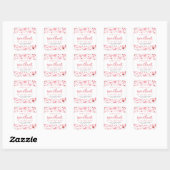 Roze Kleine Liefje Valentijnsdag Baby shower Vierkante Sticker (Vel)