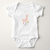  Roze Kleine Llama Baby Bodysuit (Voorkant)