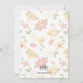  Roze Kleine Llama Baby shower Uitnodigen Kaart (Achterkant)