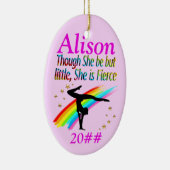 ROZE KLEINE MAAR FELLE AANGEPASTE GYMNAST ORNAMENT (Rechts)