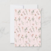 Roze Kleine Miss Onederful Schattige Meisje 1e Ver Bedankkaart (Achterkant)