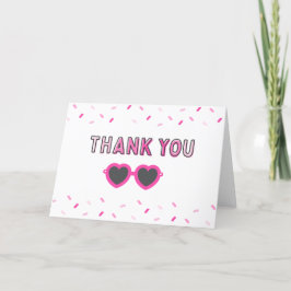 Roze Kleine Miss Threenager Dank u Kaarten