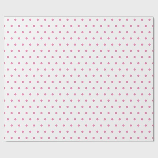 Roze Kleine Polka Dot Party Kerstcadeau Cadeaupapier (Vlak)